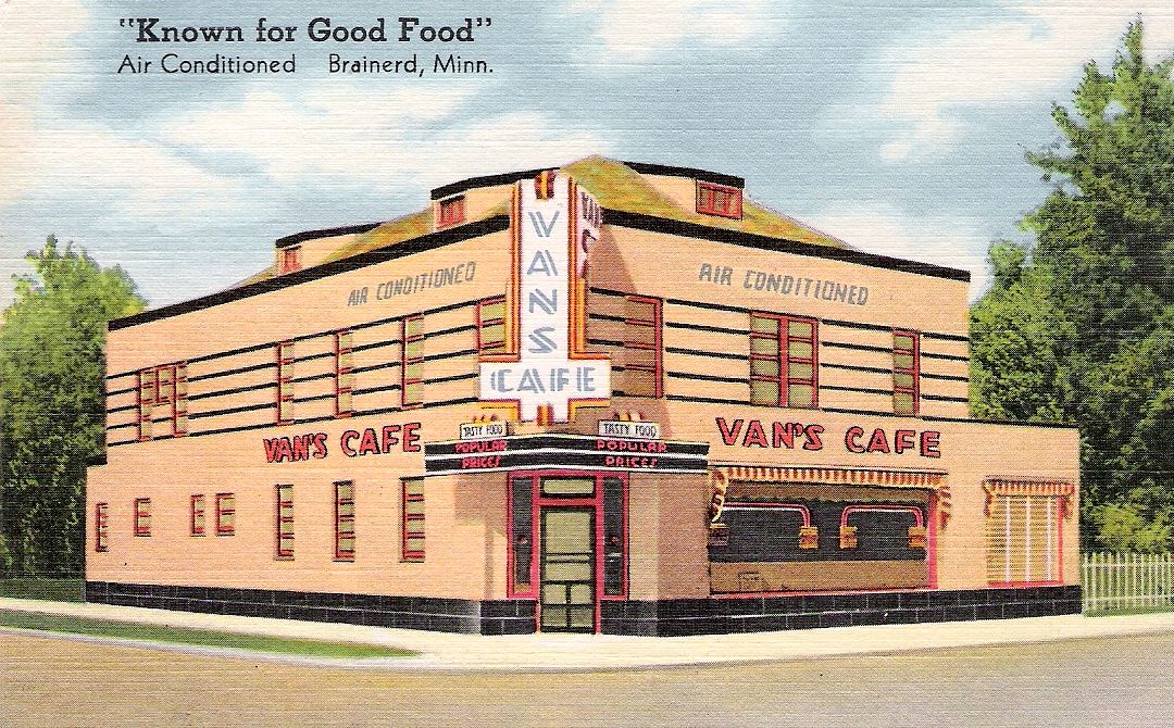 Van's Cafe, Brainerd, Minnesota Postcards